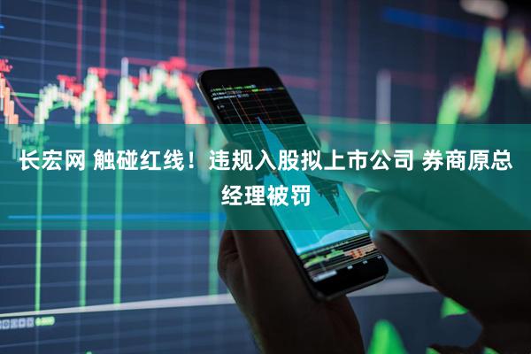 长宏网 触碰红线！违规入股拟上市公司 券商原总经理被罚