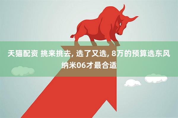 天猫配资 挑来挑去, 选了又选, 8万的预算选东风纳米06才最合适